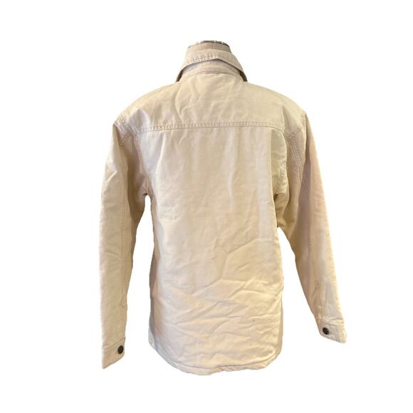 Alpine Design Women’s XS Quilted Chore Coat Natural Khaki Organic Cotton - Picture 12 of 13